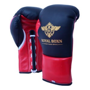 Royal Boxn Matt Black/Red Gloves