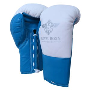 Royal Boxn White/Blue Gloves